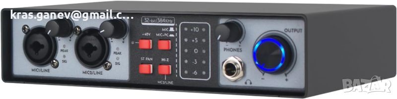 Micfuns 2 канала с 48 V фантомно захранване 24-bit / 384 kHz, снимка 1