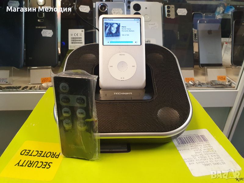 Докинг станция / Docking Speaker for iPod black Technika SP-507B с дистанционно, книжки, кашон, адап, снимка 1