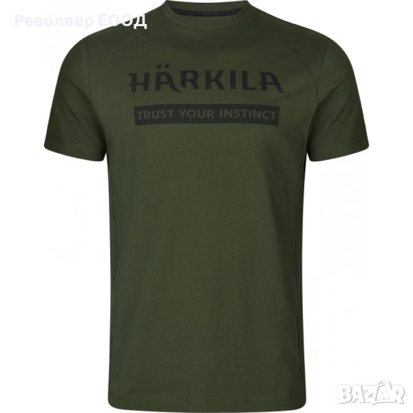 Комплект от две тениски Harkila - Logo, в цвят Duffel green/Phantom, снимка 1