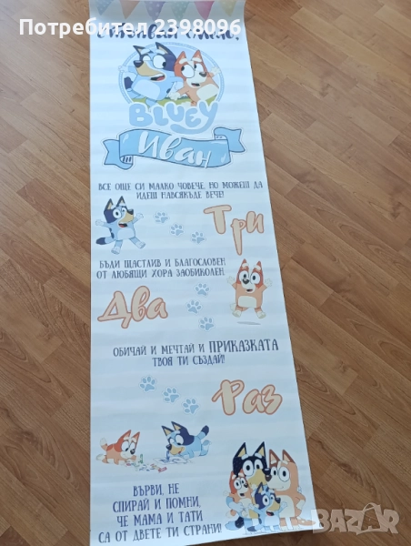 Пътека за прощапулник с името Иван и Бинго и Блуй, снимка 1