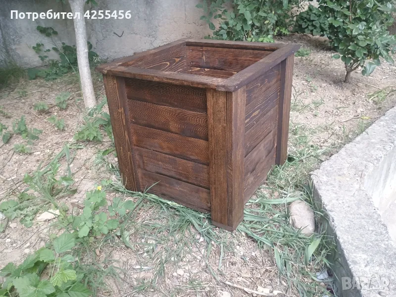 продавам дървени кашпи , снимка 1