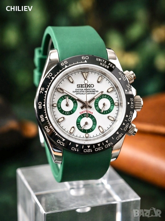 Seiko Daytona Green mod, снимка 1
