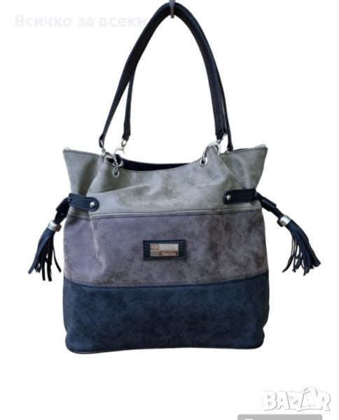 Дамска луксозна чанта тип торба в пастелни цветове 30х34см, снимка 1