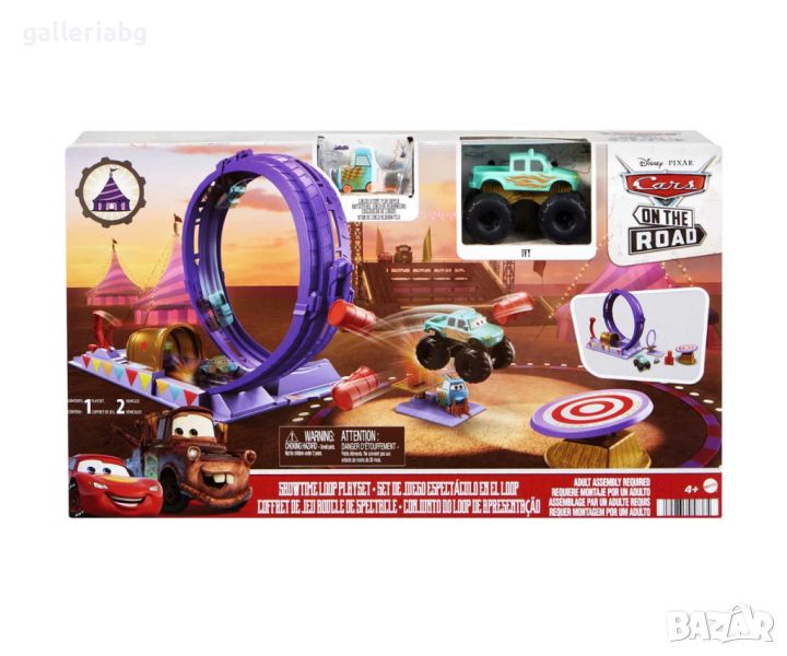 Игрален комплект Disney Cars - Писта за лупинги On the road, снимка 1