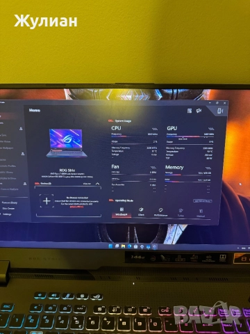 Лаптоп ASUS ROG Strix G17 / Ryzen 7 4800H / RTX 3050 Ti, снимка 2 - Геймърски - 52687015