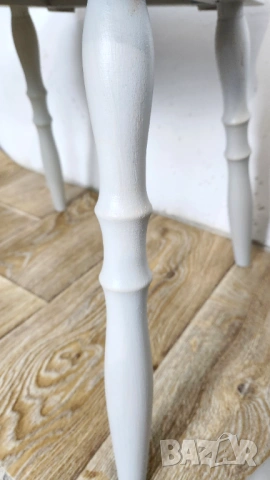 Комплект дървени табуретки , снимка 7 - Столове - 53659192