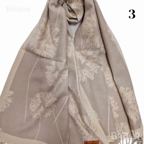 Елегантен дамски шал в различни цветове и с принт на глухарчета, снимка 6 - Шалове - 52832158