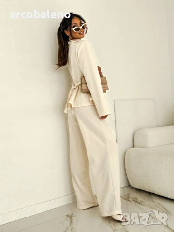 Мек елегантен дамски комплект от две части HENUSI, 4цвята , снимка 3 - Комплекти - 53789691