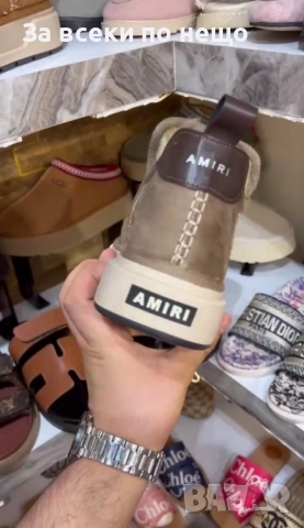 Amiri Дамски Бежови Топли Зимни Боти Амири Код E966, снимка 3 - Дамски боти - 52059404