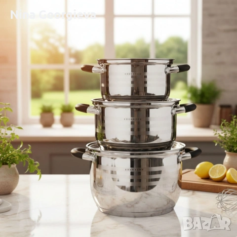 Премиум комплект съдове Edenberg - 6 части, снимка 2 - Съдове за готвене - 53859459