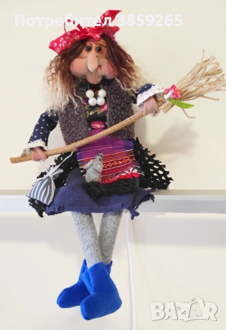 Кукла Баба Яга. Ръчно изработена., снимка 7 - Статуетки - 53005111