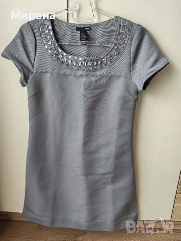 Сива туника/рокля H&M, размер S, снимка 4 - Туники - 54148448