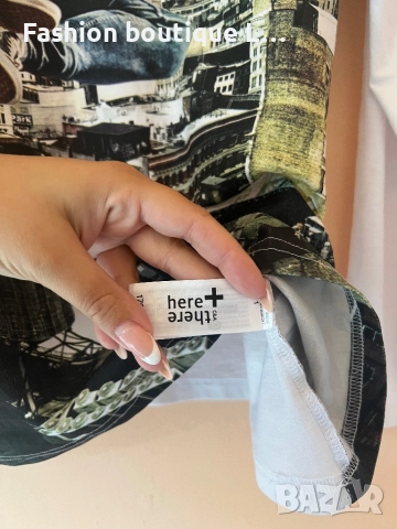 Бяла блуза с щампа 100% памук М размер 🤍, снимка 5 - Блузи с дълъг ръкав и пуловери - 52627297