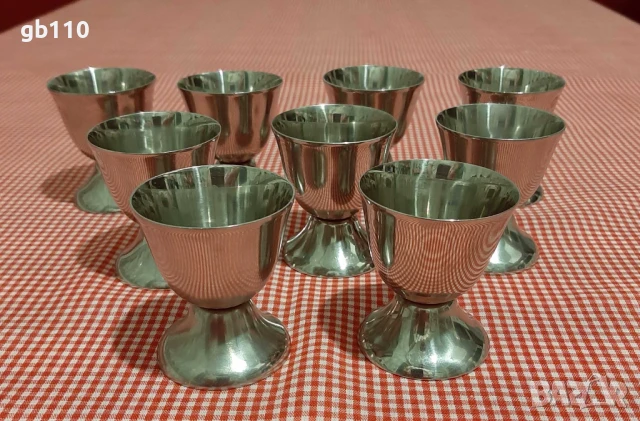 Метални чашки за яйца неръждаеми, снимка 2 - Прибори за хранене, готвене и сервиране - 51085635