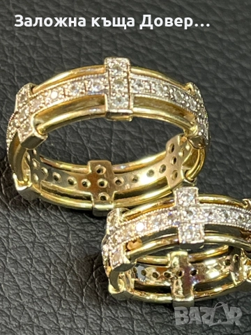 Златни Брачни венчални халки 14 K 585 Gold zlatni halki prasten brachni, снимка 2 - Пръстени - 52013327