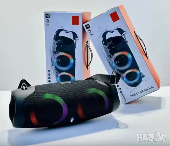 Преносима безжична Bluetooth тонколонка BOOMS BOX 3 RGB 