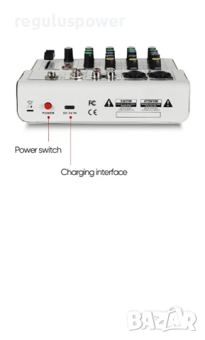 Смесителен пулт 4 канален RP-F4 A, Bluetooth,USB Player, DJ Mixer, EQ 2 Band , снимка 16 - Аудиосистеми - 51151586