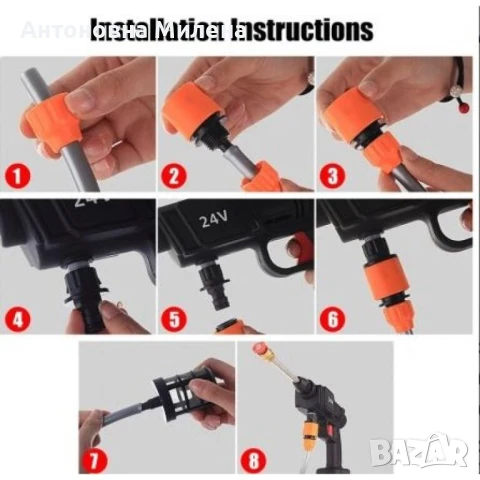 Преносима акумулаторна водоструйка, 2 батерии 48V, снимка 2 - Други инструменти - 50816201