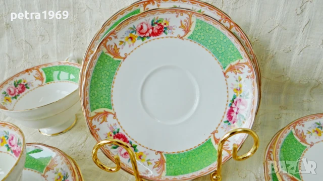 Английски порцеланови тройни сетове на Jackson & Gosling от периода 1919-1930г., снимка 4 - Антикварни и старинни предмети - 49422461