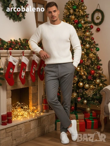 Мъжки тъмносиви панталони , снимка 2 - Панталони - 53037675