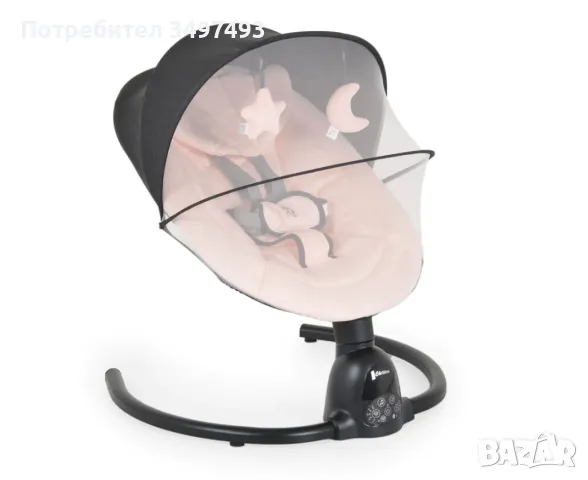 Ново! С гаранция! Електрическа люлка / шезлонг Moni Clarissa, розов, 0 месеца +, снимка 1