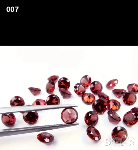 Натурален Гранат 3мм, 0.13ct, снимка 3 - Колекции - 53335822