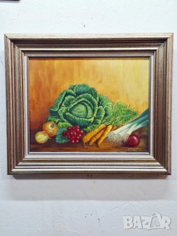 Авторски натюрморт с маслени бои върху платно 