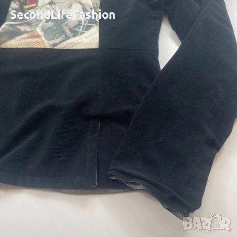 Дамско сако Anatopik двулицево винтидж стил размер M, кадифено, памучно, снимка 8 - Сака - 52262535