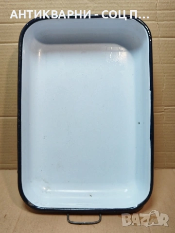 Стара Соц Българска Емайлирана Тава / 1969 г. / НОМЕР 1610., снимка 5 - Антикварни и старинни предмети - 53670587