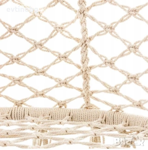 Двойна бежова градинска люлка за двама с възглавници, снимка 4 - Градински мебели, декорация  - 53864510