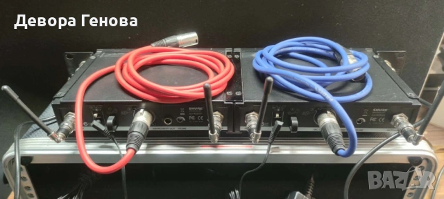 Микрофони- професионален сет 2х Shure SLX4/SLX2 SM58 (R5) в Кейс Proel, снимка 11 - Микрофони - 53473371