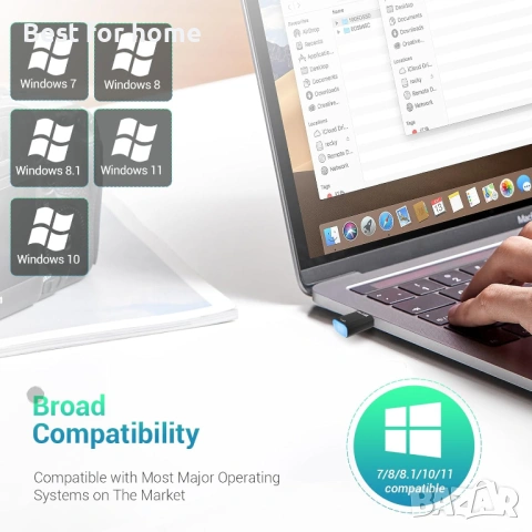 AX900 USB WLAN адаптер за компютър - двубандов 2.4GHz/5GHz с вграден драйвер, снимка 5 - USB Flash памети - 53772271