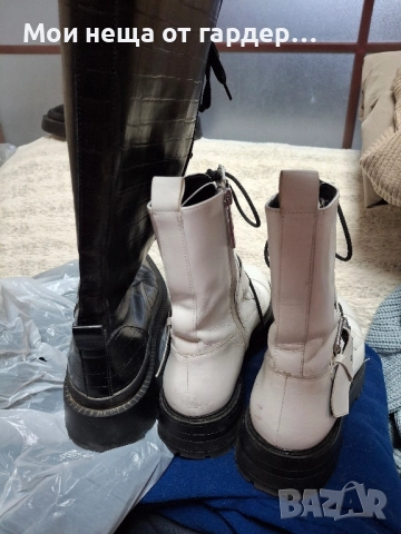 Боти стилни Zara р40 два броя заедно, снимка 9 - Дамски боти - 52277722