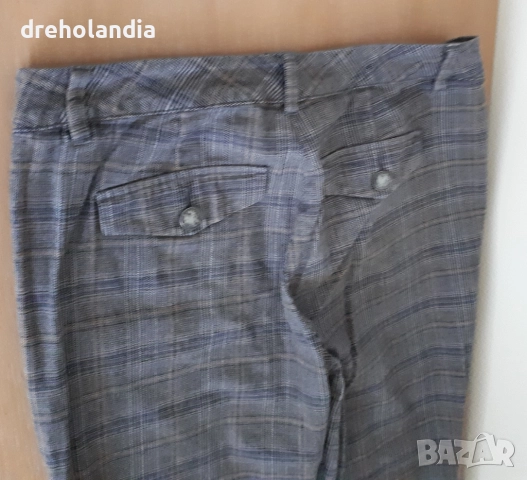 Кариран памучен панталон Esprit - L, снимка 5 - Панталони - 51736623