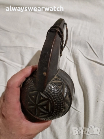 Старинен барутник с декор , снимка 3 - Антикварни и старинни предмети - 51502462