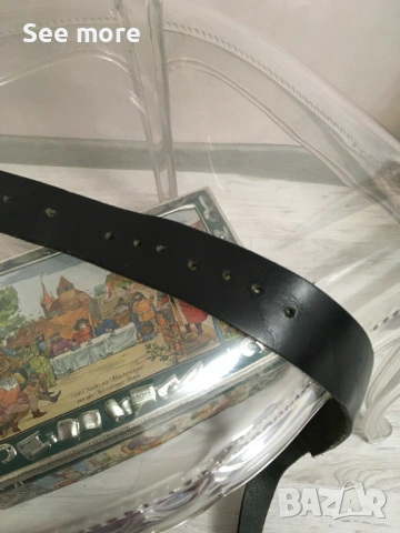 Philipp Plein Hexagon мъжки колан естествена кожа, снимка 6 - Колани - 53375660