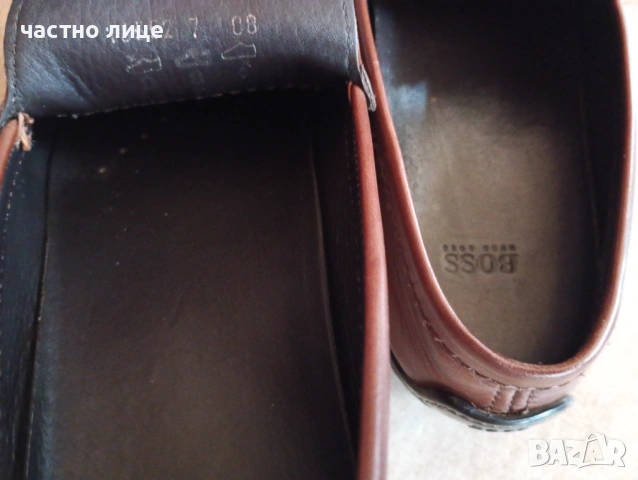 Мъжки мокасини Hugo Boss, естествена кожа, снимка 4 - Ежедневни обувки - 53996080