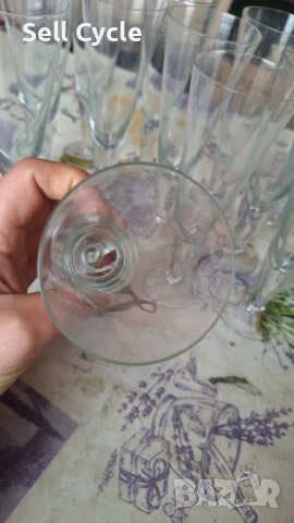 ✅ВИСОКИ СТЪКЛЕНИ ЧАШИ - БЕЛОСЛАВ❗, снимка 4 - Сервизи - 44096392