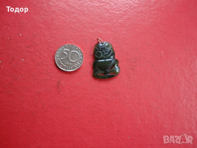 Маорски медальон колие ХЕИ ТИКИ нефрит и злато 