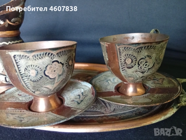 Джезве с чашки за кафе и табла, снимка 3 - Сервизи - 54193443