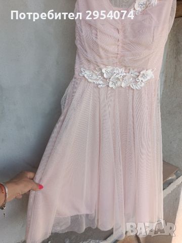 Красива рокля цвят розово м 35лв, снимка 2 - Рокли - 38776900