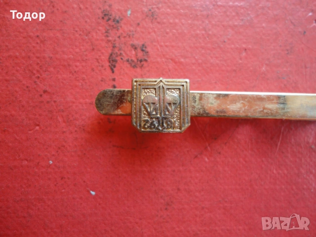 Позлатена игла щипка за вратовръзка 1892 съдия адвокат, снимка 3 - Други - 53040386