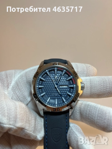 Мъжки часовник Poedagar, Неръждаема стомана, Естествена кожа, снимка 3 - Мъжки - 52564309