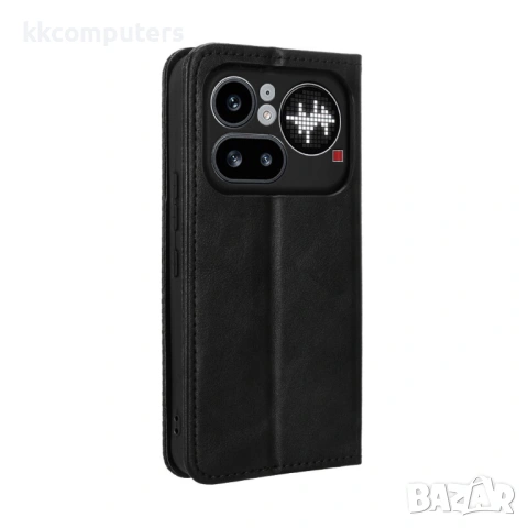 Ретро Кожен Калъф Портфейл за Nothing Phone (4a) Pro - Магнитен, Стойка, Слотове, 4 цвята, снимка 10 - Калъфи, кейсове - 54250236