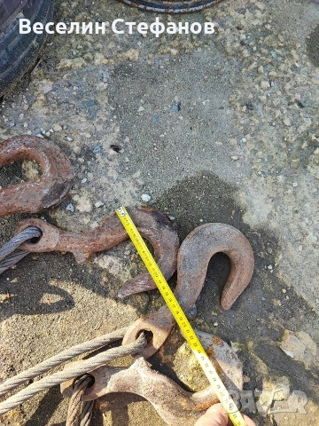 сапан със стоманени въжета sling с куки, снимка 3 - Други машини и части - 53704372