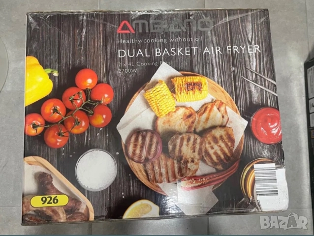 Air Fryer Ambiano -  2 x 4L - Двоен, снимка 2 - Фритюрници - 52711064