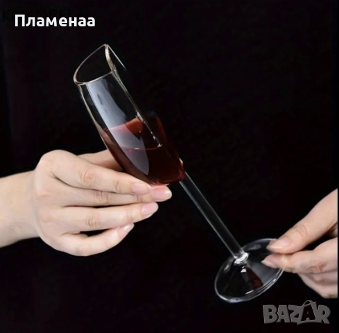 Половин чаша за вино – нова, оригинален дизайн, снимка 4 - Чаши - 52959302