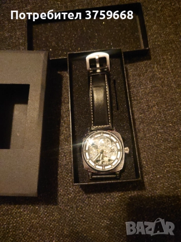 Автоматичен ,самонавивен часовник със кожена каишка., снимка 4 - Мъжки - 52179594