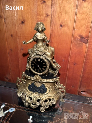 Каминен часовник , снимка 4 - Антикварни и старинни предмети - 54246498