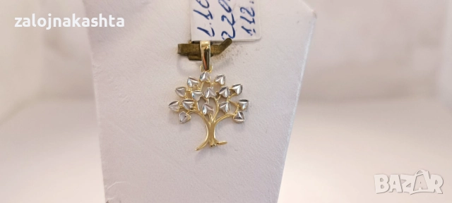 Нова Златна висулка дървото на живота-1,10гр/14кр, снимка 2 - Колиета, медальони, синджири - 52738105